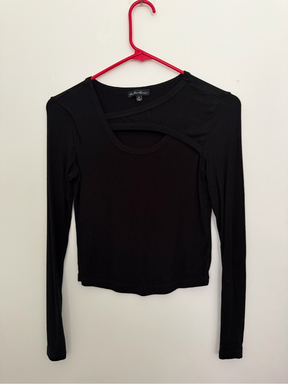 Hunter & Brown Black Ribbed Long Sleeve Comfy Everyday top